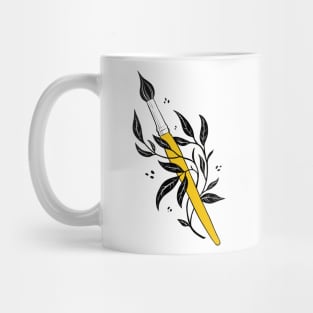 Yellow paintbrush - weapon of choice Mug